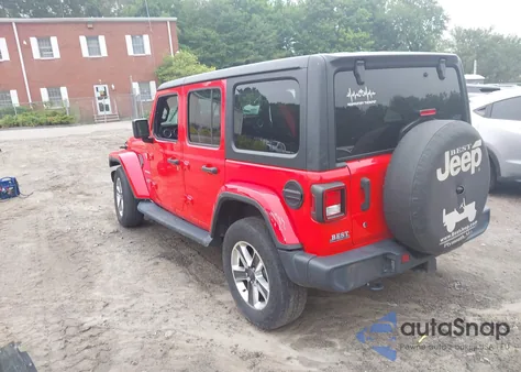 2018 Jeep Wrangler Unlimited Sahara 4X4 z USA, uszkodzony, nr VIN 1C4HJXEG6JW204105